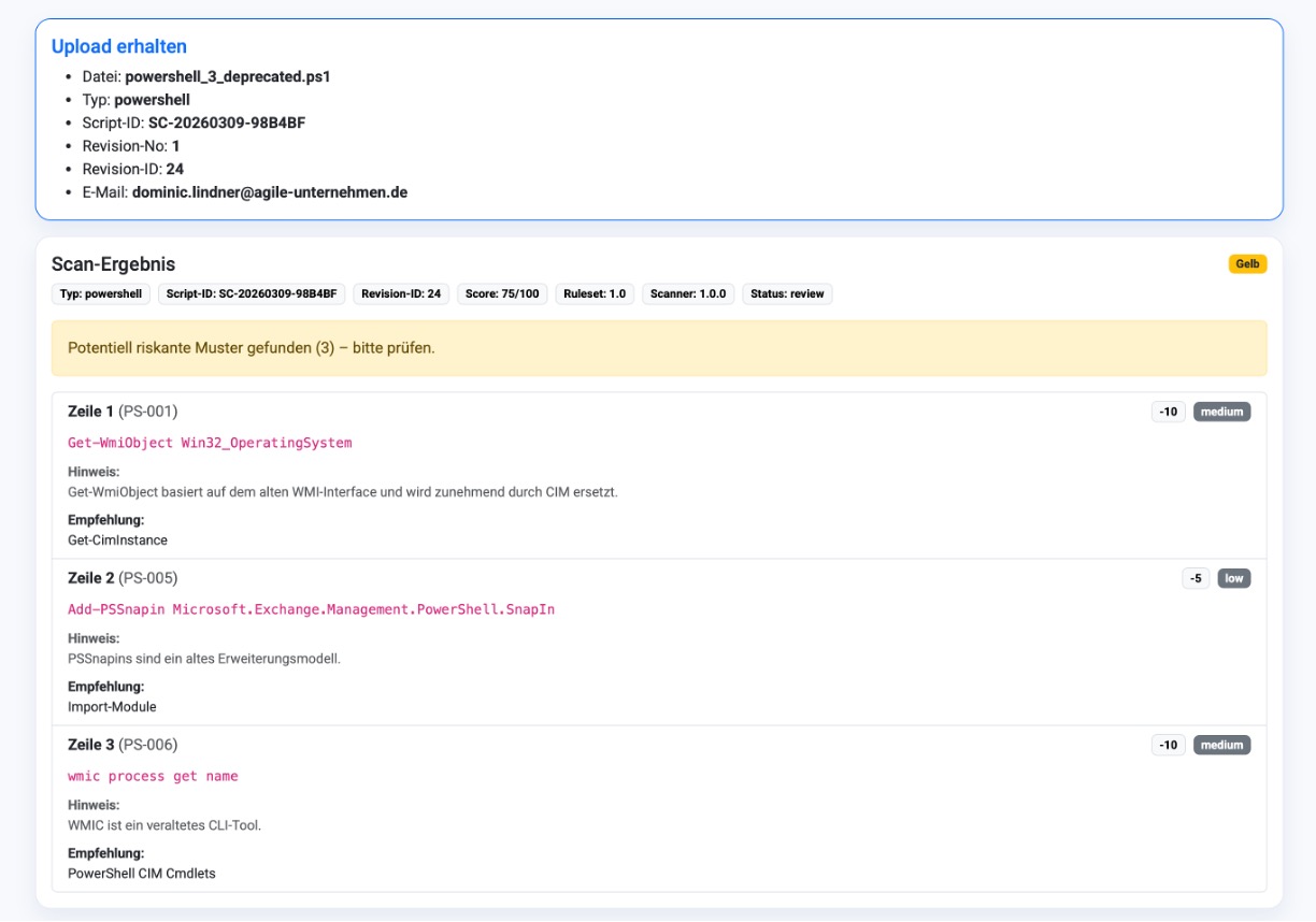 Automatische Codeanalyse für Python und PowerShell